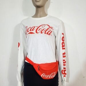 Coca Cola Coke Women's  T-shirt Size S + Fanny Pack